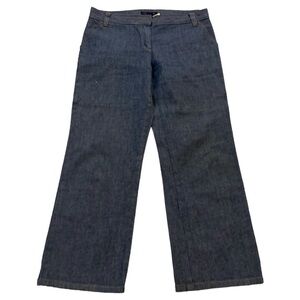 J. Crew Wide Leg Cropped Jeans Women's Sz 4 Blue Gray Denim 4 Pocket MachineWash